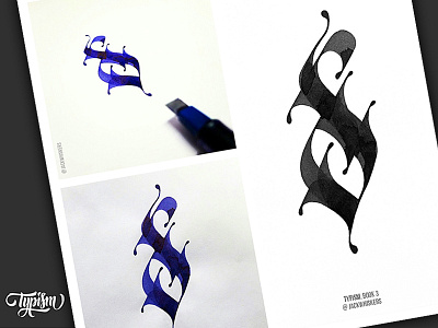 Letter S for Typism. Calligraphy | Hand lettering