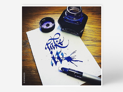 Take it. art direction art director calligraphy custom type graphic design graphic designer jack whiskers lettering skills type typographer typography