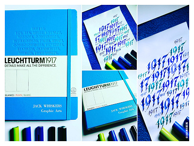 Blue. Leuchtturm1917 calligraphy custom type graphic designer jack whiskers lettering leuchtturm leuchtturm1917 type designer typography