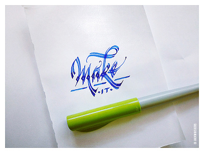 Just. Make. It branding calligraphy custom type graphic designer hand lettering jack whiskers lettering make it type designer typography word mark