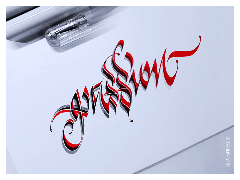 - passion - passion freestyle custom type hand lettering jack whiskers word mark graphic designer typography lettering calligraphy