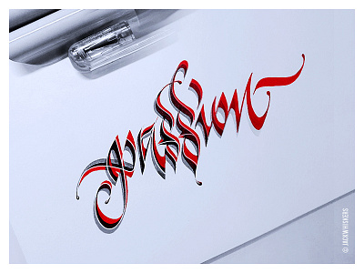- passion - calligraphy custom type freestyle graphic designer hand lettering jack whiskers lettering passion typography word mark