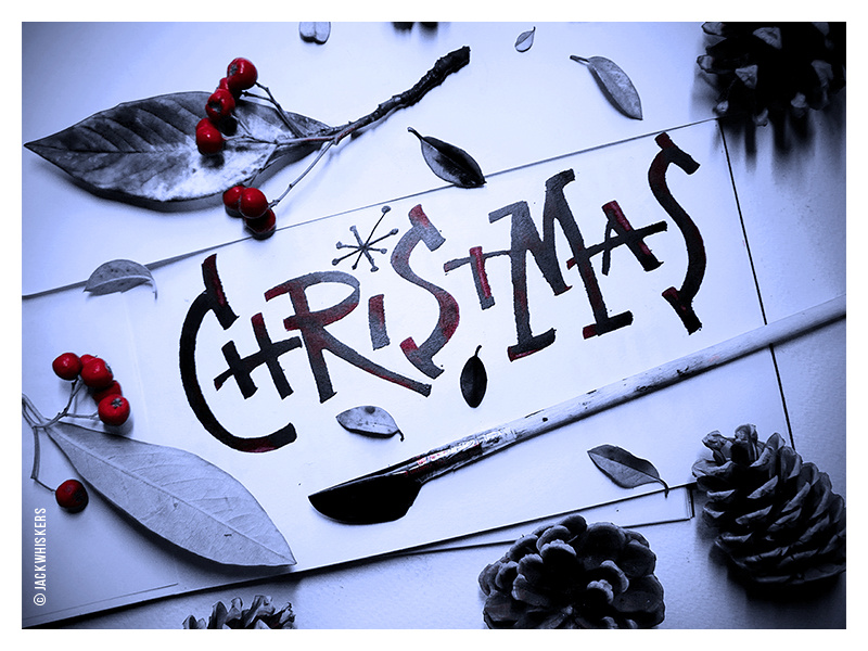 Merry Christmas everyone! cola penjack whiskers custom type freestyle art director art direction graphic designer graphic design christmas typography lettering calligraphy