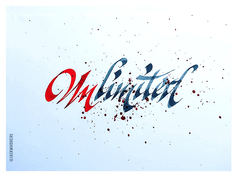 Unlimited. jack whiskers type design typographer custom type art director graphic designer art direction graphic design typography lettering calligraphy