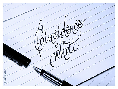 Coincidence art direction branding calligraphy custom type graphic design hand lettering lettering logotype script jack whiskers type design typography