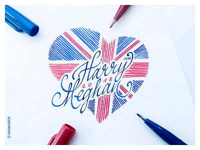Harry+Meghan art direction calligraphy graphic design jack whiskers lettering typography