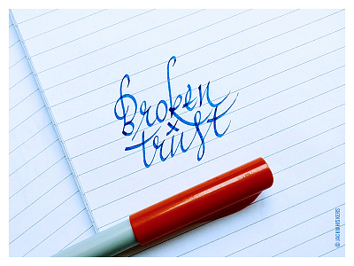 Broken trust art direction branding calligraphy graphic design jack whiskers lettering logotype type typography word mark