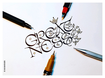 » greatness « art direction calligraphy custom type graphic design hand lettering jack whiskers lettering logotype type type design typography word mark