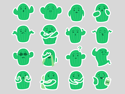 Wechat emoji pack: lvyoyo绿游游 animation character design emoji illustration