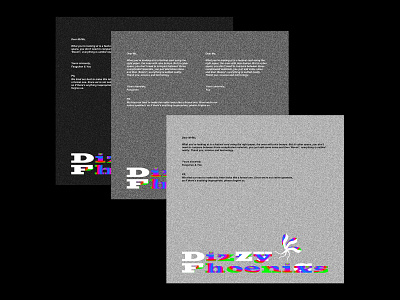 DizzyPhoenix - Postcard branding noise paper visual