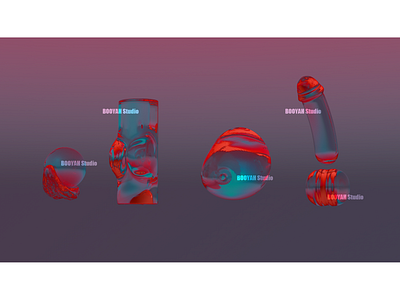 Color Change c4d glass illustration