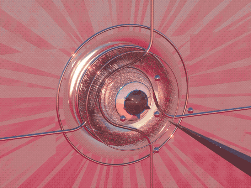 eye rotate 3d animation c4d octane