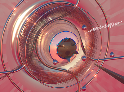 pain in the eye 3d c4d eye illustration octane