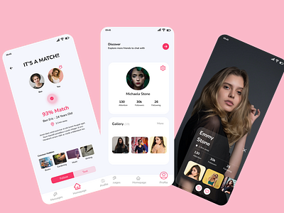 Dating App Concept branding chatting app dating dating app design figma mobile app tinder ui ui design user experience ux