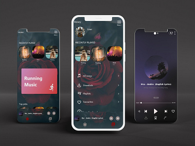 Music player graphic design ui