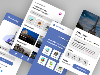 UI Design Vacation Apps - GoHoliday