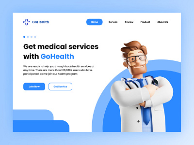 Landing Page Website Design - Medical Healthcare graphic design landing page mobile uiux ux web website design