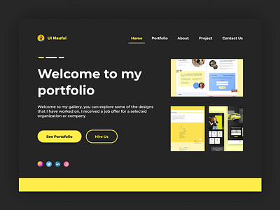 Personal Portfolio Web app landing page mobile ui design uiux web website website design