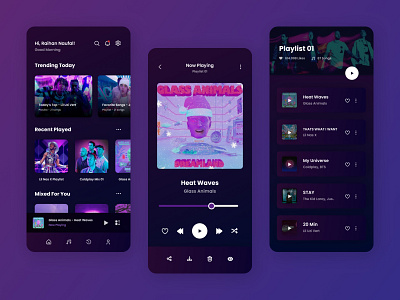 Music App UI Design by Raihan Naufal on Dribbble