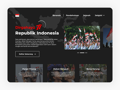 Indonesia Independence Day Website Design app independence day indonesia landing page mobile ui ui design uiux ux website