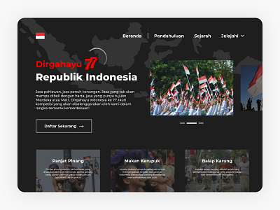 Indonesia Independence Day Website Design