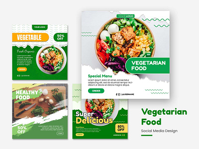 Vegetarian Food Social Media Design