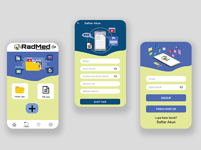 Radmed App UI app appdesign design flat graphic design illustration mobile ui user experience user interface ux