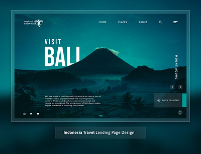 Indonesia Travel Landing Page Design Concept