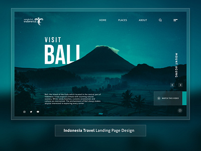 Indonesia Travel Landing Page Design Concept