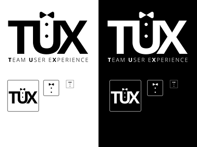 Team UX logo black and white branding internal branding logo user experience ux
