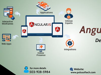 AngularJS Development Services | Polosoft app branding business design development graphic design icon