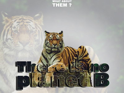Save the Planet ! There is no Planet B animals behance cat cat family creative design forest graphic design jungle planet b poster poster design safari save earth save the planet save tiger there is no planet b tiger tiger love wild