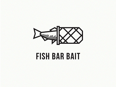 Fish bar logo bait bar branding concept design fish fishing logo logo design lure