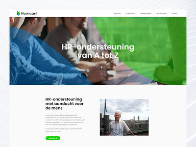Humaani: Website Design + Development belgium blue business design green hr ui ux webdesign website