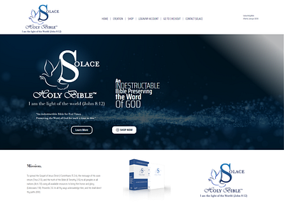 SolaceHolyBible.com branding design elementor pro figma graphic design john logo scavella skyglass wordpress