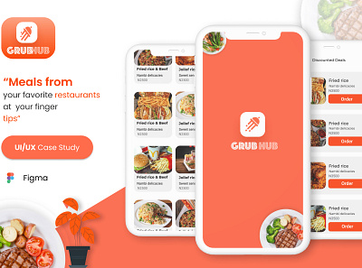 Food Delivery App UI UX Case study app branding design illustration mobile app product design typography ui ui ux ux