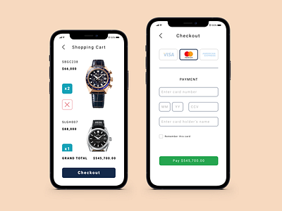 Grand Seiko Credit Card Checkout Daily UI Challenge 2021 by