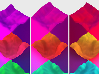 Color Landscape 3d 3d art abstract cinema color color inspiration colour deepness forms gradients landscape