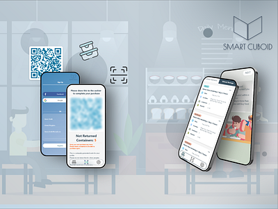 Smart Cuboid app app design blue colors design disposables icons light mode logo minmal reusables style ui uiux user experience user interface ux visual design