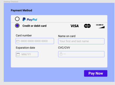 Credit checkout form #DailyUI