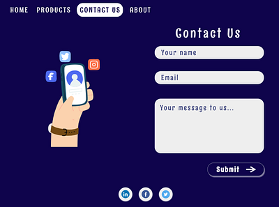 Contact Us page #28 challenge contactus dailyui dailyuichallenge design page simple ui ux