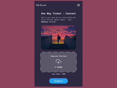 Upload file #31 DailyUI app challenge contest dailyui dailyuichallenge design file hiphop lofi musician support tyga ui upload ux