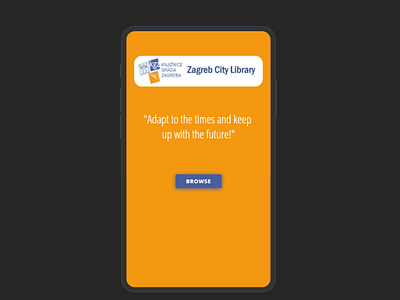 Zagreb City Library - Concept for mobile app