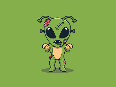 Alien Zombie invasion animation branding design graphic design ill illustration logo vector
