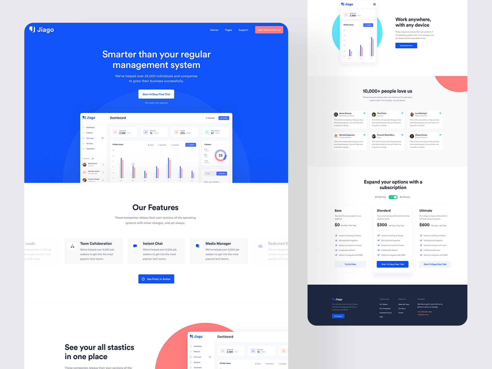 Jiago - Web Application Landing page by Sazu Mia on Dribbble