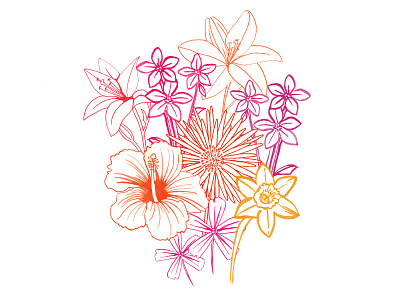 Flowers drawing flowers ink