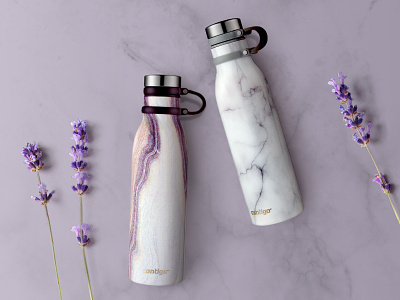 Contigo bottle couture flower flowers lavender marble purple style water water bottle water bottles