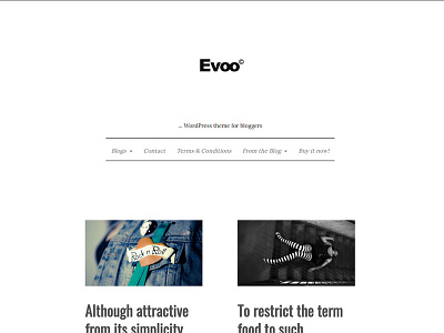 Evoo blog blogger clean fashion marketplace mini minimal travel wordpress