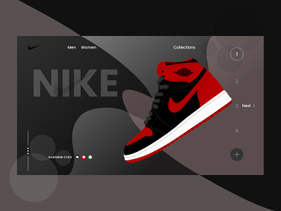 Shoes website concept graphic design logo ui uiux design