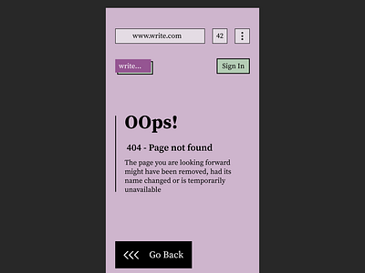 404 page not found 404 app appdesign dailyui design ui ux